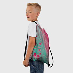 Рюкзак-мешок Розовые и голубые краски, цвет: 3D-принт — фото 2