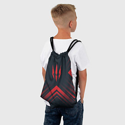 Рюкзак-мешок Красный символ The Witcher на темном фоне со стрел, цвет: 3D-принт — фото 2