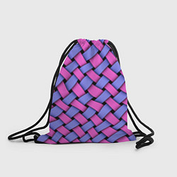Рюкзак-мешок Фиолетово-сиреневая плетёнка - оптическая иллюзия, цвет: 3D-принт