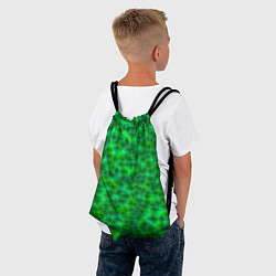 Рюкзак-мешок Абстрактные зелёные волны - текстура, цвет: 3D-принт — фото 2