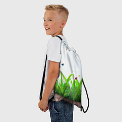 Рюкзак-мешок Летняя трава и бабочки, цвет: 3D-принт — фото 2