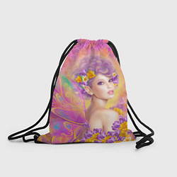 Рюкзак-мешок Розовая фея бабочка, цвет: 3D-принт