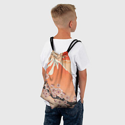 Рюкзак-мешок Ветка цветущей сакуры и вулкан, цвет: 3D-принт — фото 2