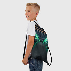 Рюкзак-мешок Неоновые фонари на космическом коридоре, цвет: 3D-принт — фото 2