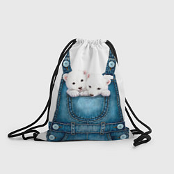 Рюкзак-мешок Медвежата в кармашке, цвет: 3D-принт