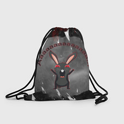 Рюкзак-мешок Черный кролик орет как сумасшедший, цвет: 3D-принт