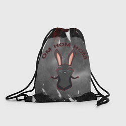 Рюкзак-мешок Черный кролик ом ном ном, цвет: 3D-принт