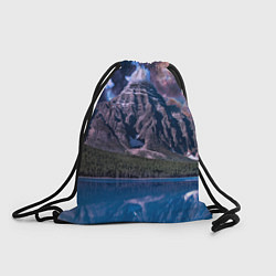Рюкзак-мешок Горы и лес у озера, цвет: 3D-принт