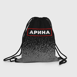 Рюкзак-мешок Арина - в красной рамке на темном, цвет: 3D-принт