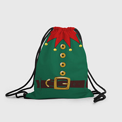 Рюкзак-мешок Новогодний гномик - костюм, цвет: 3D-принт