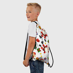 Рюкзак-мешок Танцы с Сантой возле ёлки, цвет: 3D-принт — фото 2