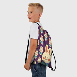 Рюкзак-мешок Зайцы в куртках, цвет: 3D-принт — фото 2