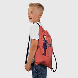 Рюкзак-мешок Уэнсдей Аддамс, цвет: 3D-принт — фото 2