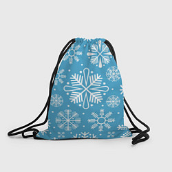 Рюкзак-мешок Snow in blue, цвет: 3D-принт