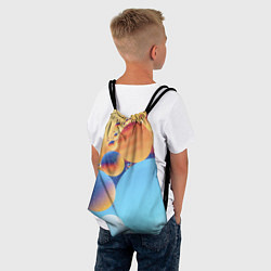 Рюкзак-мешок Абстрактные круги с разными красками, цвет: 3D-принт — фото 2