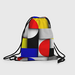 Рюкзак-мешок Оптическая иллюзия из кругов, прямоугольников и фи, цвет: 3D-принт