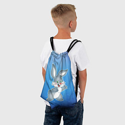 Рюкзак-мешок Зайка улыбается и машет лапкой, цвет: 3D-принт — фото 2