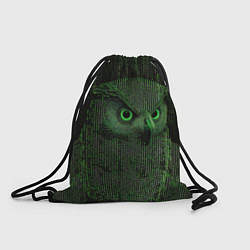 Рюкзак-мешок Сова в стиле ASCII-графики, цвет: 3D-принт