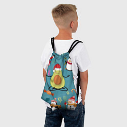 Рюкзак-мешок Новогодний авокадо, цвет: 3D-принт — фото 2