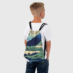 Рюкзак-мешок Журавли - японский художник Хокусай Фудзи, цвет: 3D-принт — фото 2