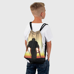 Рюкзак-мешок Солдат на закате, цвет: 3D-принт — фото 2