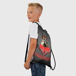 Рюкзак-мешок Капибарыня в красном, цвет: 3D-принт — фото 2
