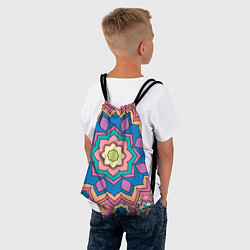 Рюкзак-мешок Цветочный разноцветный паттерн, цвет: 3D-принт — фото 2