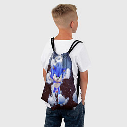 Рюкзак-мешок Соник и облака, цвет: 3D-принт — фото 2