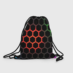 Рюкзак-мешок Gradient hexagon genshin, цвет: 3D-принт