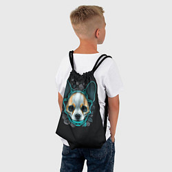 Рюкзак-мешок Милый корги череп, цвет: 3D-принт — фото 2