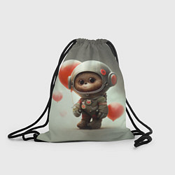 Рюкзак-мешок Комонавт с красными шариками, цвет: 3D-принт