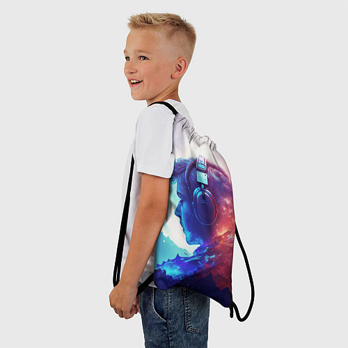 Мешок для обуви Парень в наушниках / 3D-принт – фото 3