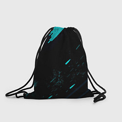 Рюкзак-мешок Abstraction Line blue, цвет: 3D-принт