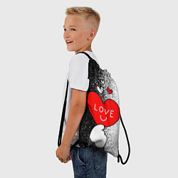 Рюкзак-мешок Котик держит сердечко, цвет: 3D-принт — фото 2