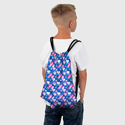 Рюкзак-мешок Узор из сердечек, цвет: 3D-принт — фото 2