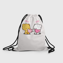Рюкзак-мешок Мишки с сердечками, цвет: 3D-принт