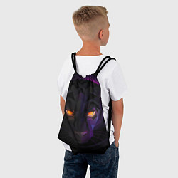 Рюкзак-мешок Неоновая пантера, цвет: 3D-принт — фото 2
