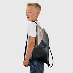 Рюкзак-мешок Парень в капюшоне, нейросеть, цвет: 3D-принт — фото 2