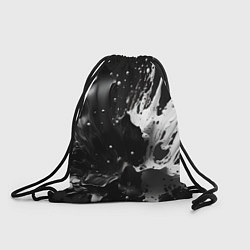 Рюкзак-мешок Брызги красок - белая и черная, цвет: 3D-принт