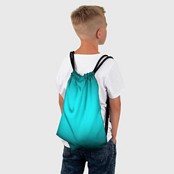 Рюкзак-мешок Неоновый синий градиент, цвет: 3D-принт — фото 2