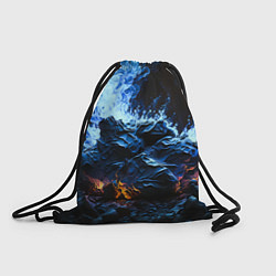 Рюкзак-мешок Огонь и неоновый дым, цвет: 3D-принт