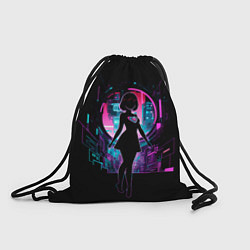 Рюкзак-мешок Silhouette of a cute anime girl, цвет: 3D-принт