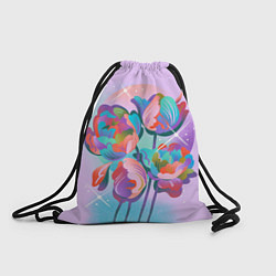 Рюкзак-мешок Цветы и звезды, цвет: 3D-принт