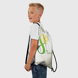 Рюкзак-мешок Восьмерка в ромашках, цвет: 3D-принт — фото 2