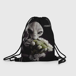 Рюкзак-мешок Пришелец с цветами, цвет: 3D-принт
