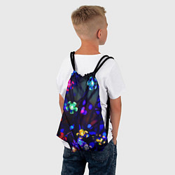 Рюкзак-мешок Цветочки фонарики, цвет: 3D-принт — фото 2