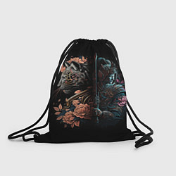Рюкзак-мешок Самурай и тигр, цвет: 3D-принт