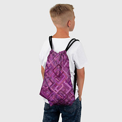 Рюкзак-мешок Фиолетовые диагонали, цвет: 3D-принт — фото 2