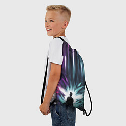 Рюкзак-мешок Глитч арт космос, цвет: 3D-принт — фото 2