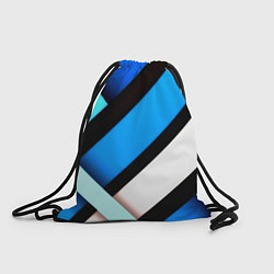 Рюкзак-мешок Спортивная геометрия из полос, цвет: 3D-принт